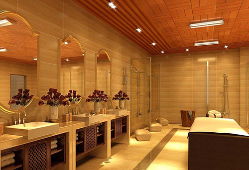 上海小型酒店装修:酒店洗浴中心设计风格